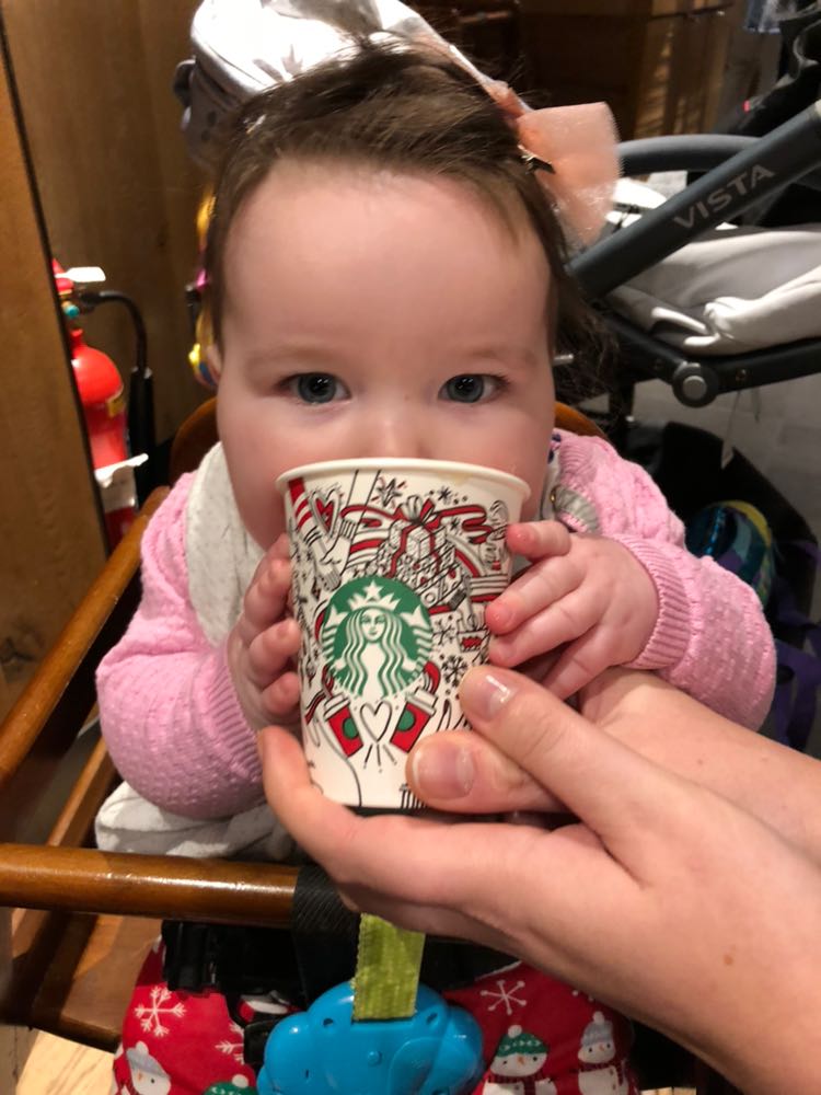 This wee visitor came to the Overgate to see Grandad Norman and to help us #CheerForGood for <a href="/SpectrumDundee/">Spectrum</a> . Tomorrow is the last day so please retweet our post. <a href="/StarbucksUK/">Starbucks UK</a> <a href="/nbrly/">neighbourly.com</a>