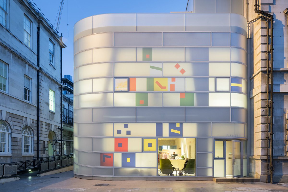designboom's tweet photo. steven holl has designed a tranquil healthcare facility in london with a translucent glass façade @MaggiesCentres https://t.co/cnM1mn9DdI https://t.co/cC8pefS9sI