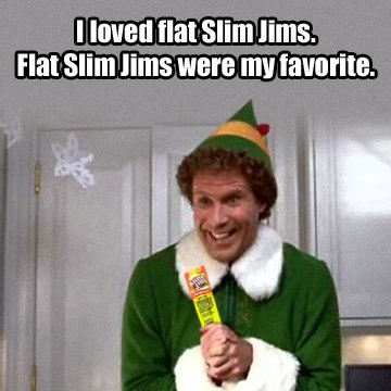shopperleague's tweet photo. Hey @SlimJim why did y'all stop making those thin flat individually wrapped beef jerky strips that you had in the 1970's and 1980's?  Those were my favorite!  BRING THEM BACK! PLEASE! That's all we want for #Christmas! https://t.co/t2KuT8EJon