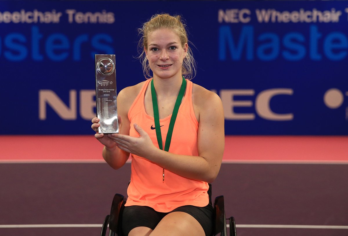 ITFWheelchair's tweet photo. Happy 21st Birthday today to reigning @Wimbledon and #NECMasters women's singles champion, world No.2 Diede de Groot!
#wheelchairtennis https://t.co/W7jlYwmaSI