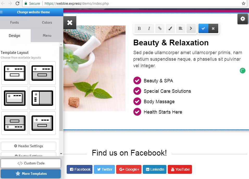 WebbieExpress's tweet photo. Build your own beauty salon or hair stylist website with Webbie Express website builder. Professional website in few minutes. Check out at https://t.co/iarHfpZMQS #WebbieExpress #websitebuilder https://t.co/eNAWk5P3ZX