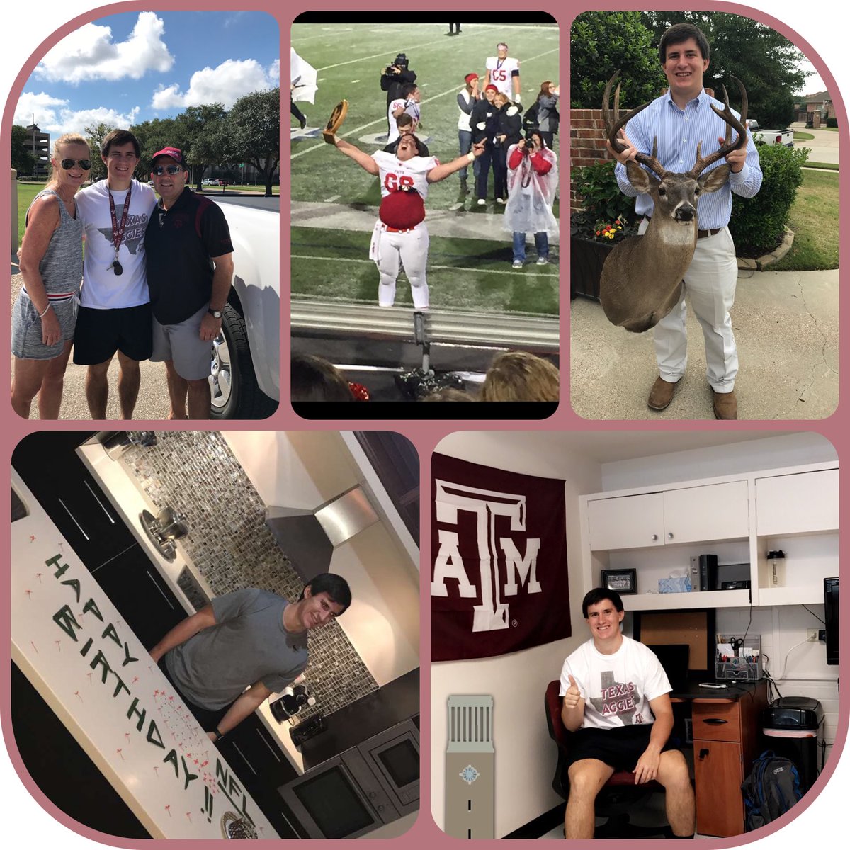 Mike_Barrett1's tweet photo. Happy 19th birthday to @BraedenBarrett 🎉 Also huge congrats for getting a 4.0 for your first semester at @TAMU 👍🏻You’re fam is very proud of you 👊🏻🙏🏻 https://t.co/sLwu9h6Uz6