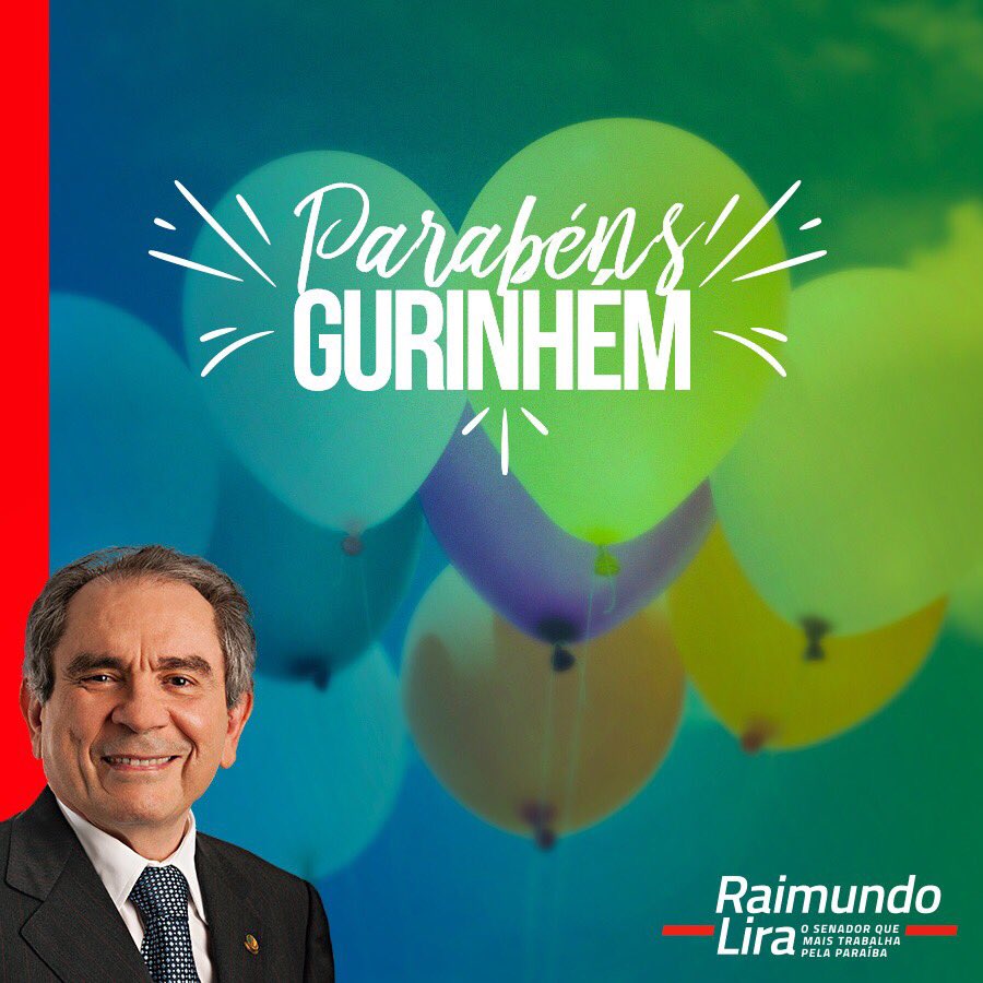 O senador Raimundo Lira (PMDB-PB) homenageia as cidades paraibanas aniversariantes do dia: Arara e Gurinhém. Que os municípios localizados nas microrregiões do Curimataú Ocidental e Itabaiana possam crescer cada dia mais.