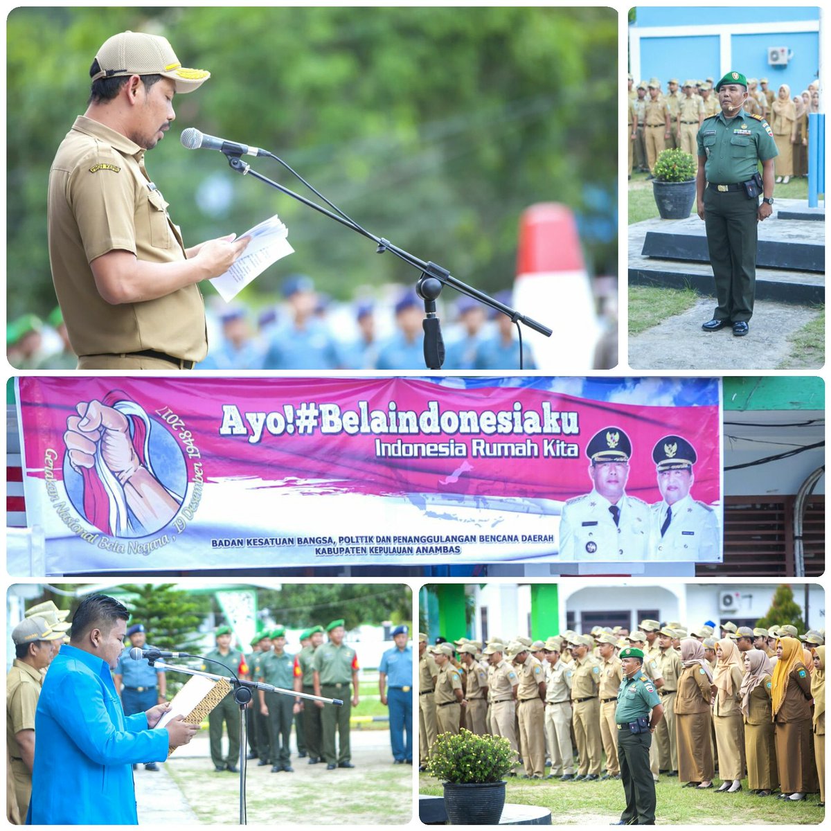 HumasproKKA's tweet photo. [Upacara Hari Bela Negara di #Anambas .] Sekretaris Daerah Sahtiar menjadi Pembina upacara #HariBelaNegara  ke 69 di halaman kantor Bupati. https://t.co/Q2KGBKcFzv