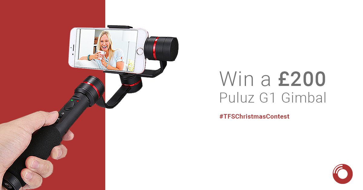 Follow us &amp; retweet to win a £200 Puluz G1 Gimbal. Also, 5 runners-up get free fone stuff goodies. Contest until 24th December only. 
#ContestAlert #TheFoneStuff #TFSChristmasContest #Christmas #UnitedKingdom