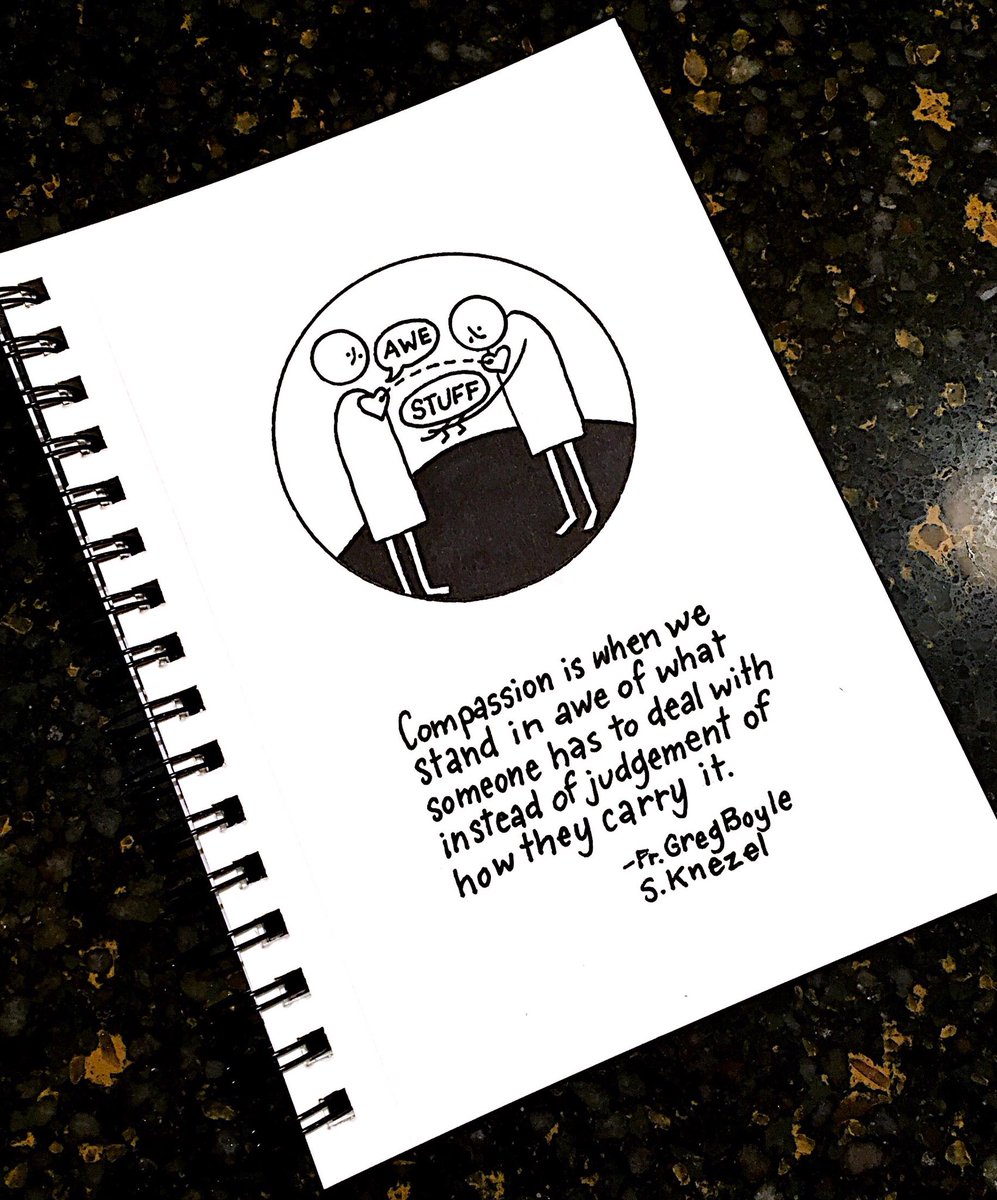sherrillknezel's tweet photo. Compassion is when we stand in awe... #dailydrawing #knezelism #FrGregBoyle #compassion #standinawe @onbeing @FrGregBoyle https://t.co/VIsucE8Xiz