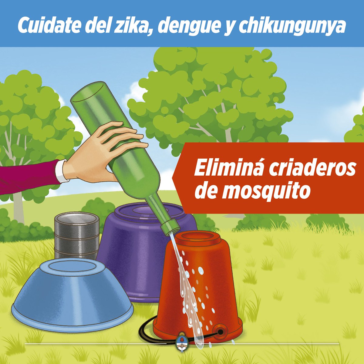 Pasto temblor Arte Ministerio de Salud de la Nación on Twitter: "¿Cómo prevenir el #zika, # dengue, y #chikungunya? Eliminá los criaderos de #mosquitos y usá  repelentes. Más info: https://t.co/mXoLUxTEZ8 https://t.co/cZx8udLlGt" /  Twitter