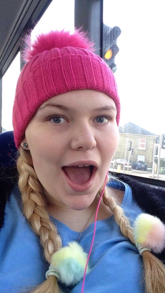 eplansley's tweet photo. Had some fun on the 40 minuet bus journey. Loving my new hat. #PinkIsTheNewPink https://t.co/UgpzE43VUG