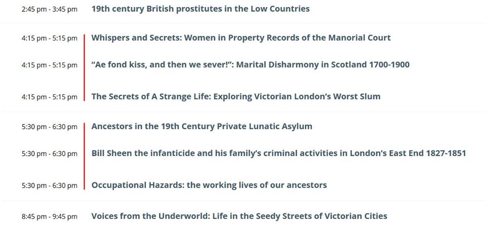 Friday's complete programme is now on the #secretlives2018 Secret Lives website and available on the Secret Lives App for your phone #genealogy #ancestryhour