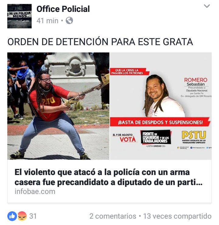 OfficePolicial's tweet photo. Fue primicia https://t.co/45LD5SANTI