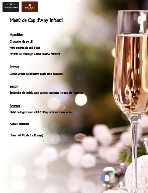 🎄 En el Restaurant Sauló encaramos la #Navidad con las mejores propuestas gastronómicas para las fechas señaladas. Escoged vuestro menú 📲 935 72 95 91
#Sauló #CanGalvany #Vallromanes #Barcelona