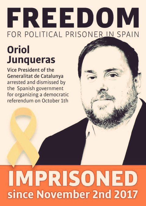 SnpCatalonia's tweet image. The #21D elections in Catalonia are just a few days away. @junqueras the leader of the largest pro independence party @Esquerra_ERC is still in jail. Read his open letter from prison here commonspace.scot/articles/12124… #femrepública