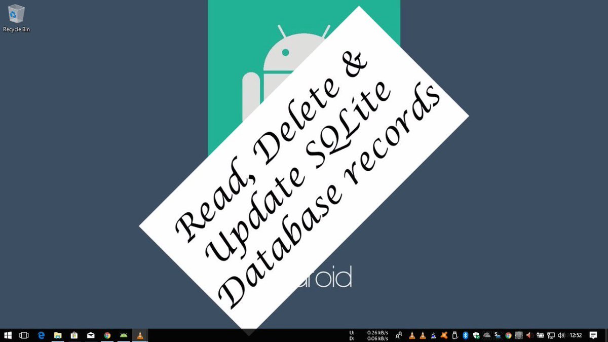 dataloco's tweet image. Android Tutorial (Kotlin) - 31 - Read Delete and update SQlite Database Records dub.io/tw/34560254 #codeandroid #code_android