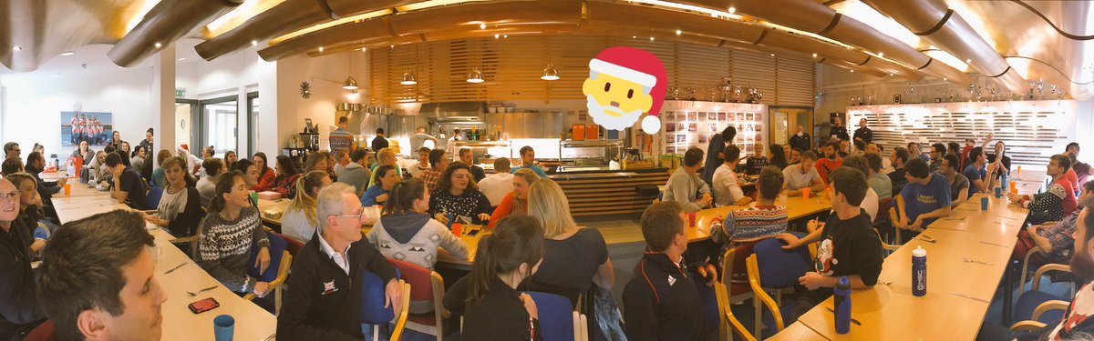 GBRT Christmas Dinner ready to kick off. Fantastic effort from @marcinm140483 cooking 🦆🐟 for 100 rowdy rowers and staff 🎄