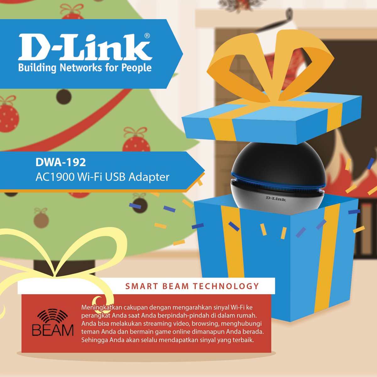 DlinkID's tweet photo. Lakukan apapun yang anda mau dengan DWA-192 WirelessDual Band USB 3.0 Adapter yang di lengkapi dengan Teknologi Smart Beam :)
.
.
#DLinkID #Dlink #smartbeam #infotech #tech #usbadapter https://t.co/wLaGRcDGGV