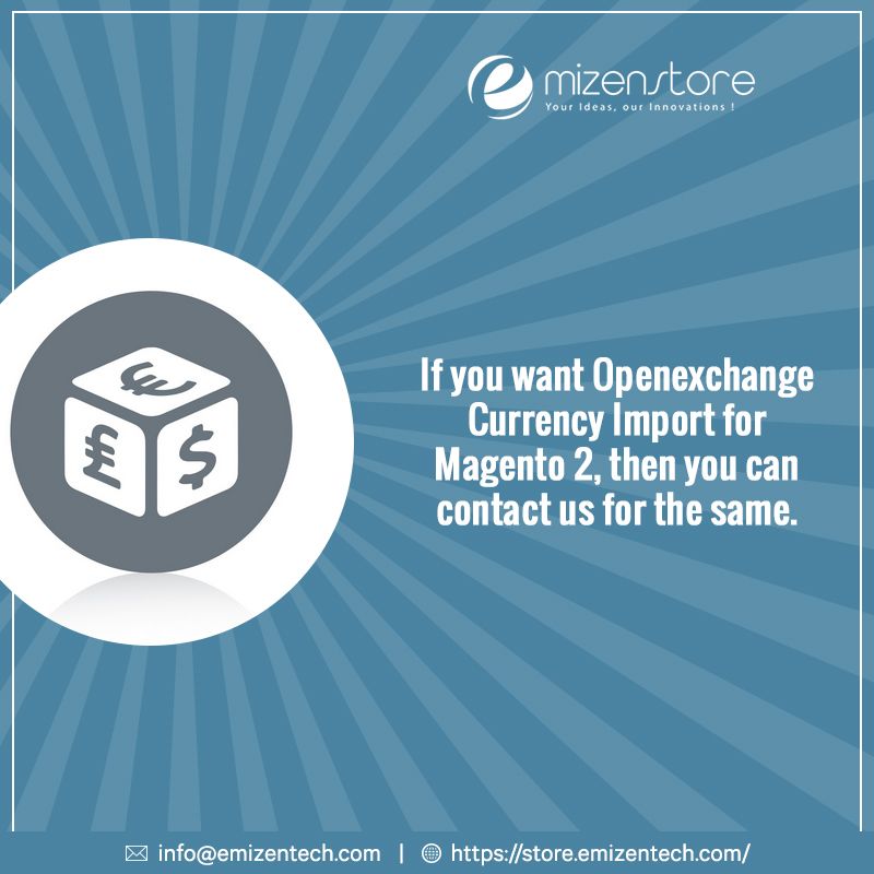 EmizenTech's tweet photo. Get the perfect solution of #OpenExchangeCurrency Import for #Magento2 Here : https://t.co/j03hWyaqDB
#MagentoDevelopment #Magento2Development #Magento2DevelopmentAgency #MagentoExtensionsDevelopment #Magento2ExtensionsDevelopment #MagentoExtensions #Magento2Extensions https://t.co/HXIh4WEgA5