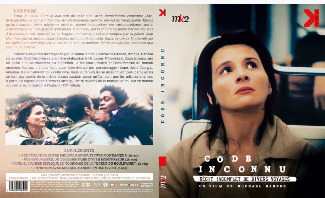 philippe_rouyer's tweet photo. #Codeinconnu enfin disponible en Blu-ray à l’unité, chez @PotemkineFilms. Nouveau master et nouveau bonus : je reviens sur le film en compagnie de #YvesMontmayeur, auteur de plusieurs docs sur #MichaelHaneke https://t.co/66WIhUct8g