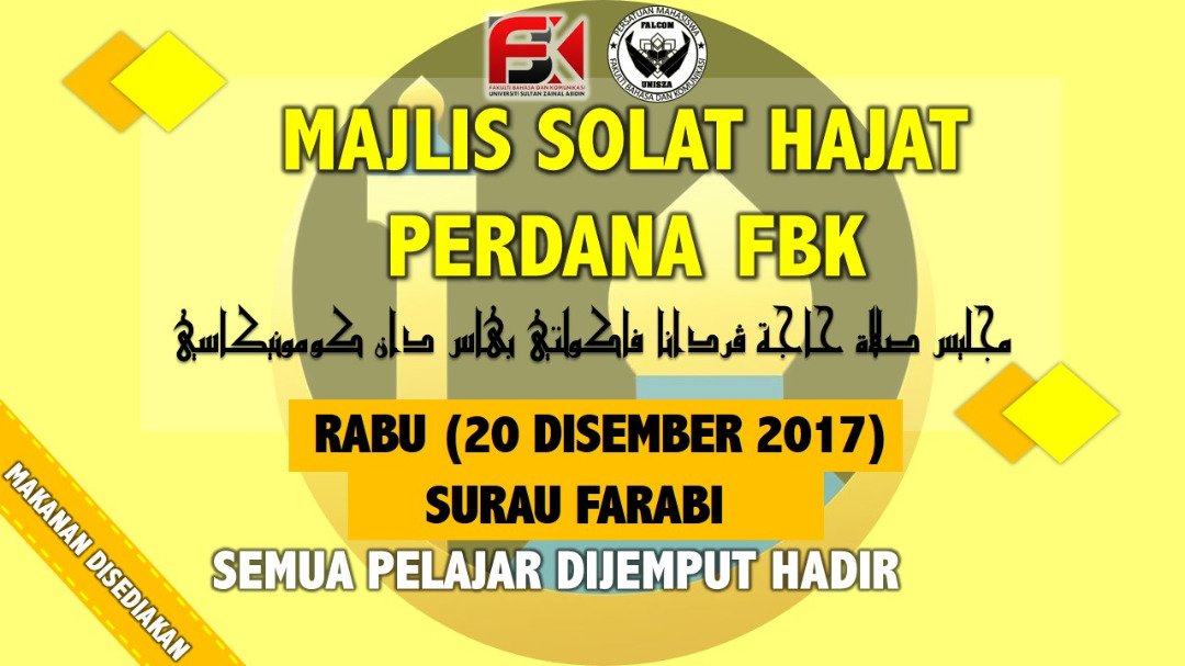 falcomunisza's tweet photo. Psst psst.....

Dah nak dekat final exam ni.

Ayuh sahabat semua, kita imarahkan Surau Al-Farabi esok malam untuk Majlis Solat Hajat Perdana.

#9daysleft
#jomstudy
#kitaorangbahasa
#bahasasebagaimediumpenyatuan https://t.co/OdVAtpf6bb