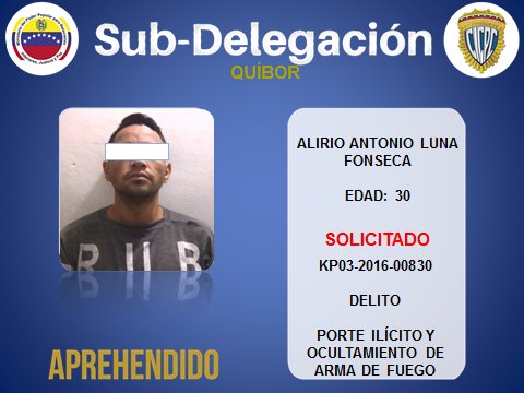 CICPC388's tweet photo. #CICPCQUIBOR, Aprehende a sujeto por cuanto se encontraba requerido por el Juzgado Segundo de primera Instacia del Estado Lara, por el Delito de Porte Ilícito y Ocultamiento de Arma de Fuego.- https://t.co/HBKc6tcAzc