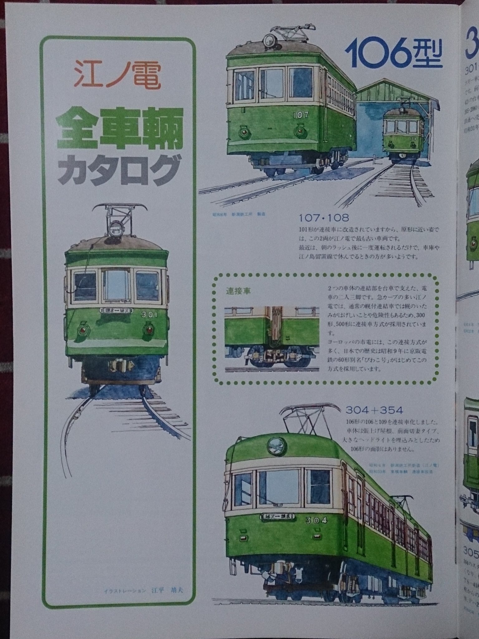 Yp そして この絵本の巻末の 当時の全車両イラスト これ 昨日つぶやいた1979年の1000形登場時パンフレットの巻末 イラストと同じなんだけど 良く見ると 1977 1979年の微妙な変化が反映されている それにしても素晴らしい車両たちとそのイラスト 個人