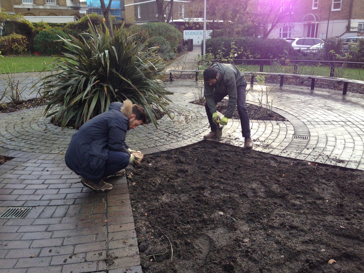 Round 2 of #bulb planting in Bernie Spain today <a href="/CoinStreet/">Coin Street</a> #teamwork