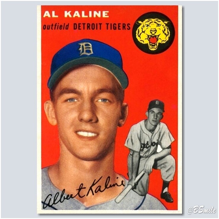 1954 Topps Al Kaline Rookie Baseball Card - Happy 83rd Birthday Mr. Tiger!    