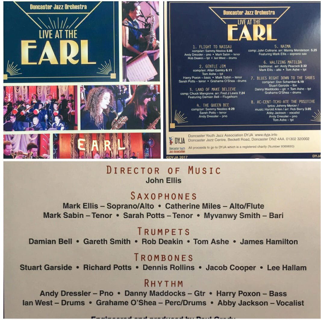 DoncasterJazz's tweet photo. We’re delighted our new DJO and Swingband &amp; Stageband CDs are now available from the centre, £5 each. Perfect for Xmas! #DoncasterIsGreat https://t.co/811pWGg8TM