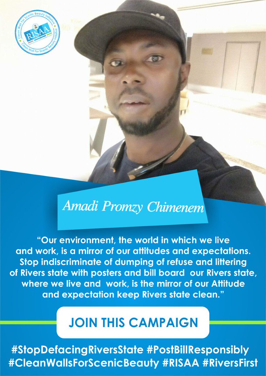risaagov's tweet photo. WHAT ARE YOU WAITING FOR?
Join this campaign, send your write-up/image to our inbox discouraging posters on public buildings.
Add us on facebook Risaa Gov & on Twitter @risaagov
Thank You
#StopDefacingRiversState
#PostBillResponsibly
#CleanWallsForScenicBeauty
#RISAA
#RiversFirst https://t.co/Hrp2Lyi8om