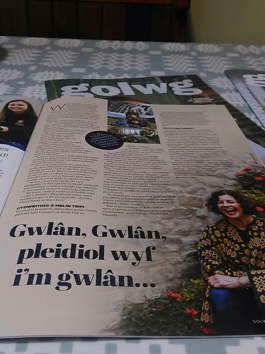 Hyfryd gweld <a href="/thewelshgirlhay/">THE WELSH GIRL</a> yn <a href="/CylchgrawnGolwg/">Cylchgrawn Golwg</a> Tach 30! #hayonwye #madeinwales #Cymraeg #lleol