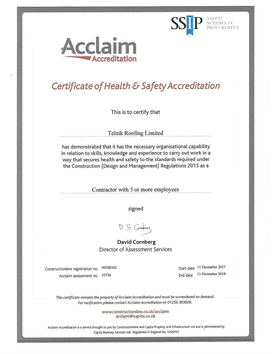 We are proud to be awarded this Certificate of Health &amp; Safety Accreditation.  Health &amp; Safety really is at the heart of all we do! Visit our website to find out more about us ://ow.ly/gi4n30hfhO0