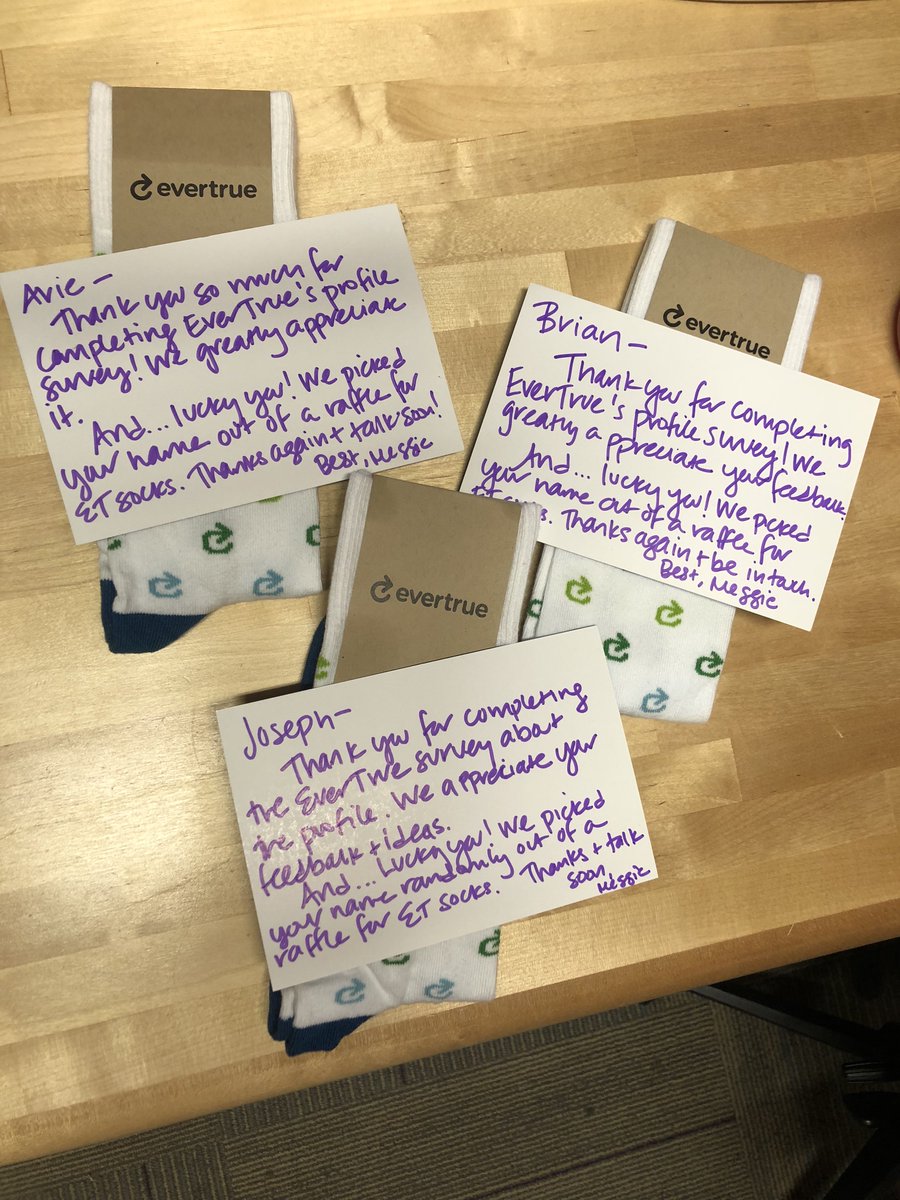 EverTrue's tweet photo. Our customers rock! Thanks to @JosephDiD at @UBuffalo, @arieknops at @whitmancollege, and Brian Plum of @virginia_tech for your helpful feedback. We pulled your names out of a hat and your nifty gifties are on the way. https://t.co/FeWqMyjksA