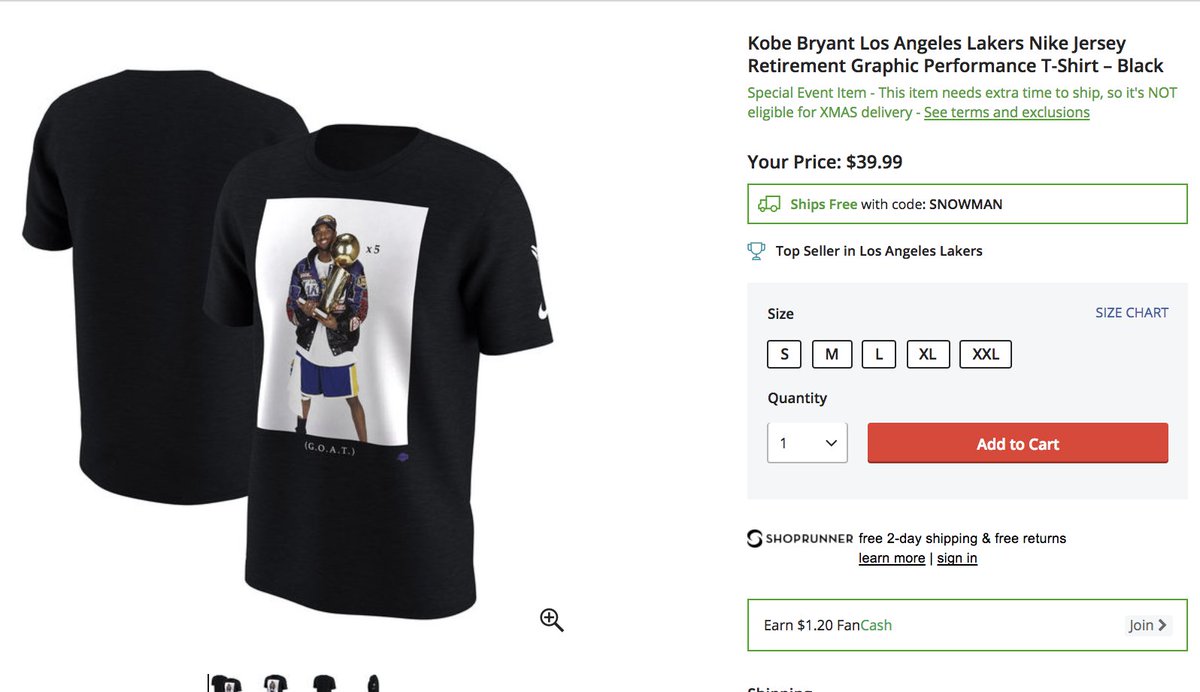 nike kobe goat shirt