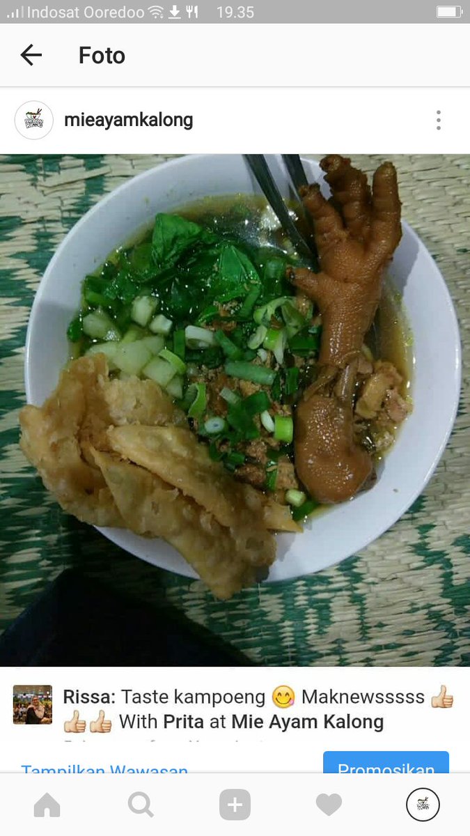 Adem dan hujan..  Mie ayam kalong solusi nya 😊