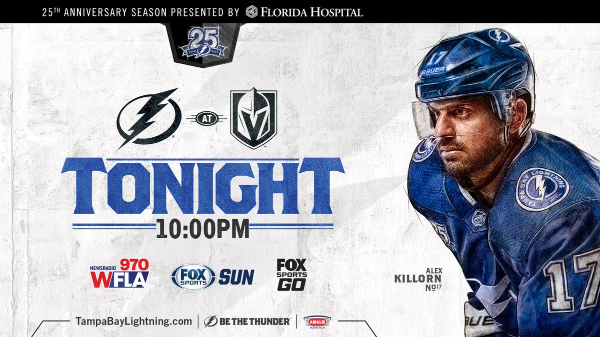TBLightning's tweet photo. GAME DAY! ⚡️ We’re in Vegas for our first-ever game against the Golden Knights. #TBLvsVGK

📝: https://t.co/zXyrAtjXCA https://t.co/JPoiaM28O9