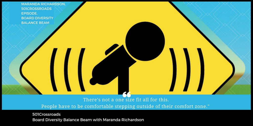 #nonprofitboardsowhite? Maranda Richardson from  <a href="/MWR_Consulting/">Maranda Witherspoon</a> shares strategies to get uncomfortable and diversify your board- bit.ly/501diverse  #nonprofitsdoneright #podernfamily #ladypodsquad #diversity