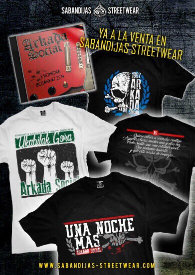 Nuevo material disponible en la web Sabandijas streetwear <a href="/MaukaMusik/">Mauka Musikagintza</a> #EromenaBesarkatzen #NewTshirt #NewAlbum