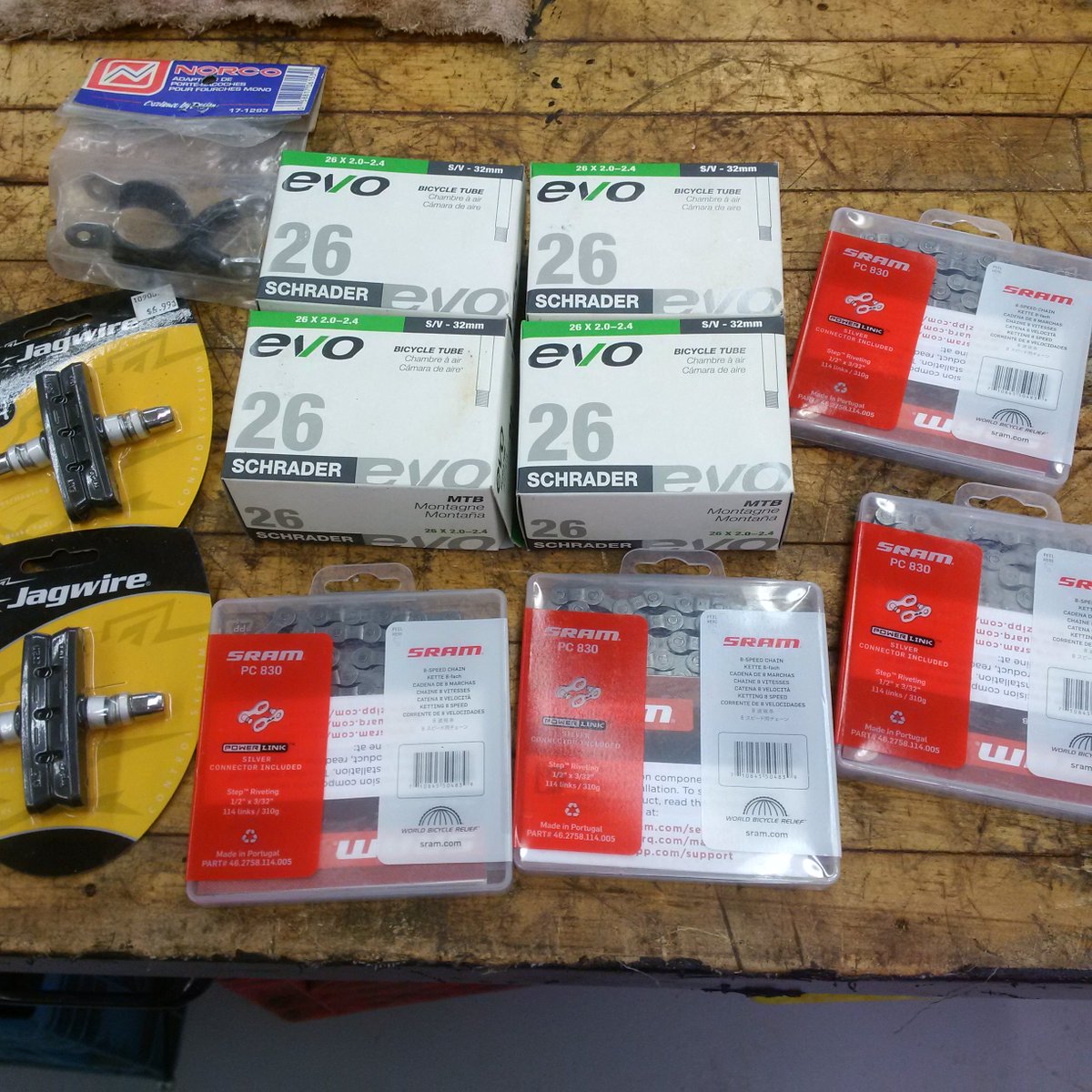 Colin from <a href="/goodssports/">Goods Sports</a> just dropped off a donation of parts to ensure our program continues.  People have asked how they can help. If you would like to make a cash donation you can follow this link.  Just be sure to mention BROKEN SPOKE dsbn.org/donate/default…