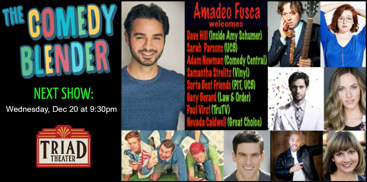 The_TriadNYC's tweet photo. #tickettuesday TOMORROW NIGHT 12/20 @The_TriadNYC The Comedy Blender at 9:30pm Tickets on sale now https://t.co/mDQnr4JzDr #ComedyBlender #TheTriadNYC #Live #Comedy #NewYork https://t.co/NFpblVtndI