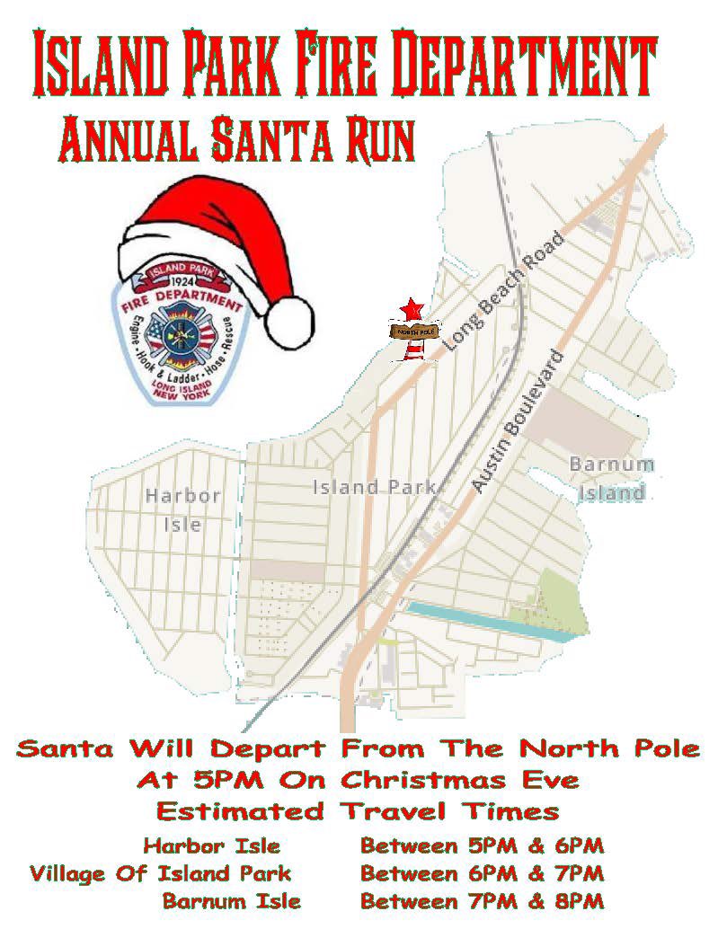 IslandParkNY's tweet photo. Thx @islandparkfd for showing #SantaClaus around @IslandParkNY. #SantaRun2017 kicks off at 5PM on #ChristmasEve. 🎅🏻 https://t.co/X6QhUl3xzl