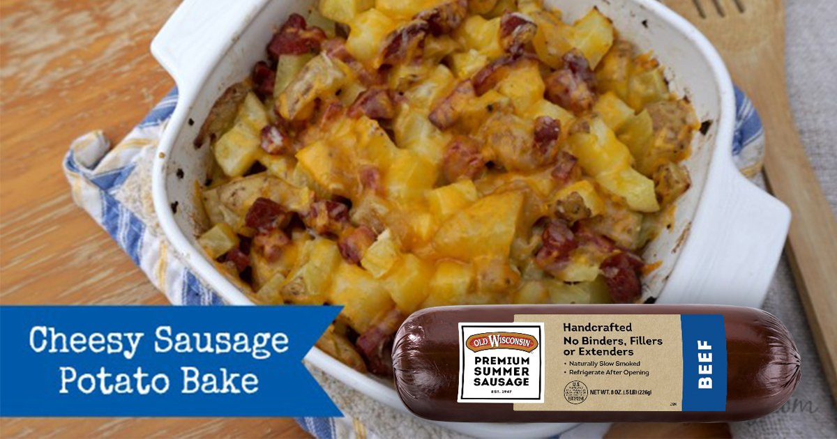 leeleethornhill's tweet photo. Christmas Morning Cheesy Sausage Potato Bake with OWS Summer Sausage = perfect #OWSentry - https://t.co/pG3nOa4Uf7 https://t.co/3VkNXLXSo3