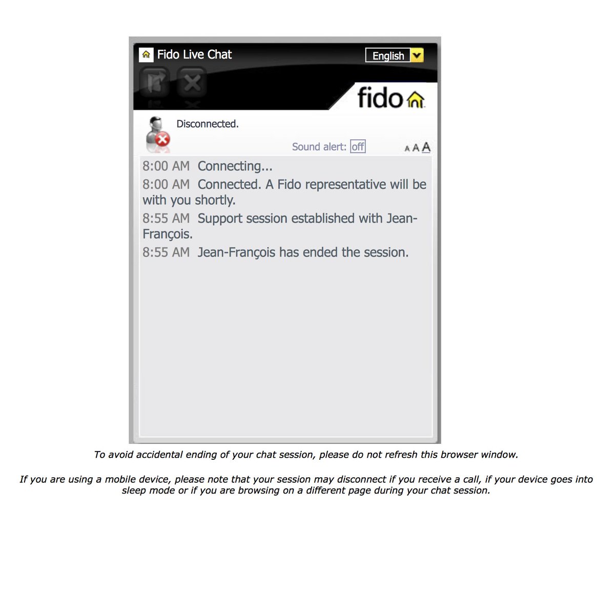 royo_san's tweet photo. @FidoSolutions waited almost an hour just to be disconnected https://t.co/9800NM0TDy