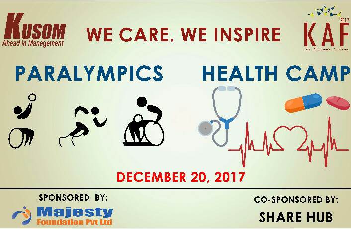 KAF_Kusom2017's tweet photo. Disabled, differently abled, or just different? Different like each and everyone of us.. and this very difference is what makes us and them not so different after all. 
Lets show how "WE CARE" for the differences and uniqueness among ourselves !!
KAF DAY 1 !! JOIN US !! https://t.co/qze4EfjhPw