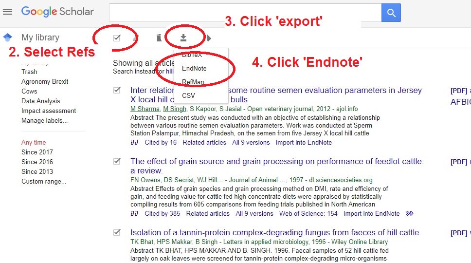 AFBILibrary's tweet photo. You can now export multiple references from Google Scholar to EndNote if logged in with a Google account #afbilibrary #afbilibraryendnote https://t.co/akOe415hRD