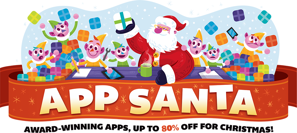 Iconfactory's tweet image. Twitterrific, Linea &amp;amp; other great apps are on sale this week for @AppSanta. 25% of affiliate revenue goes to support @AppCamp4Girls. Now through Dec 26th! appsanta.co