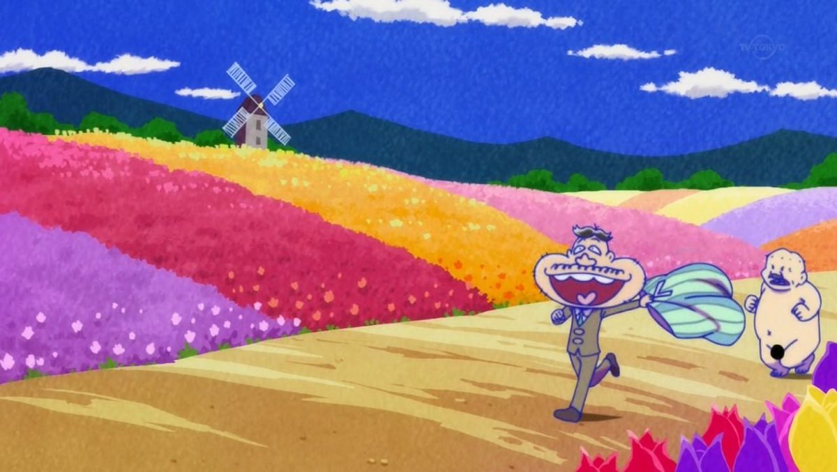 Aranime おそ松さん 12話 十四松は元気だし運動能力も高いし 真面目にしっかりしてれば悪くないんだけど 馬鹿なのがねぇ でも それに追随しようとする家族も馬鹿だろ デカパンとダヨーンの追いかけっこ 終始 ダヨ ン と ホエホエ