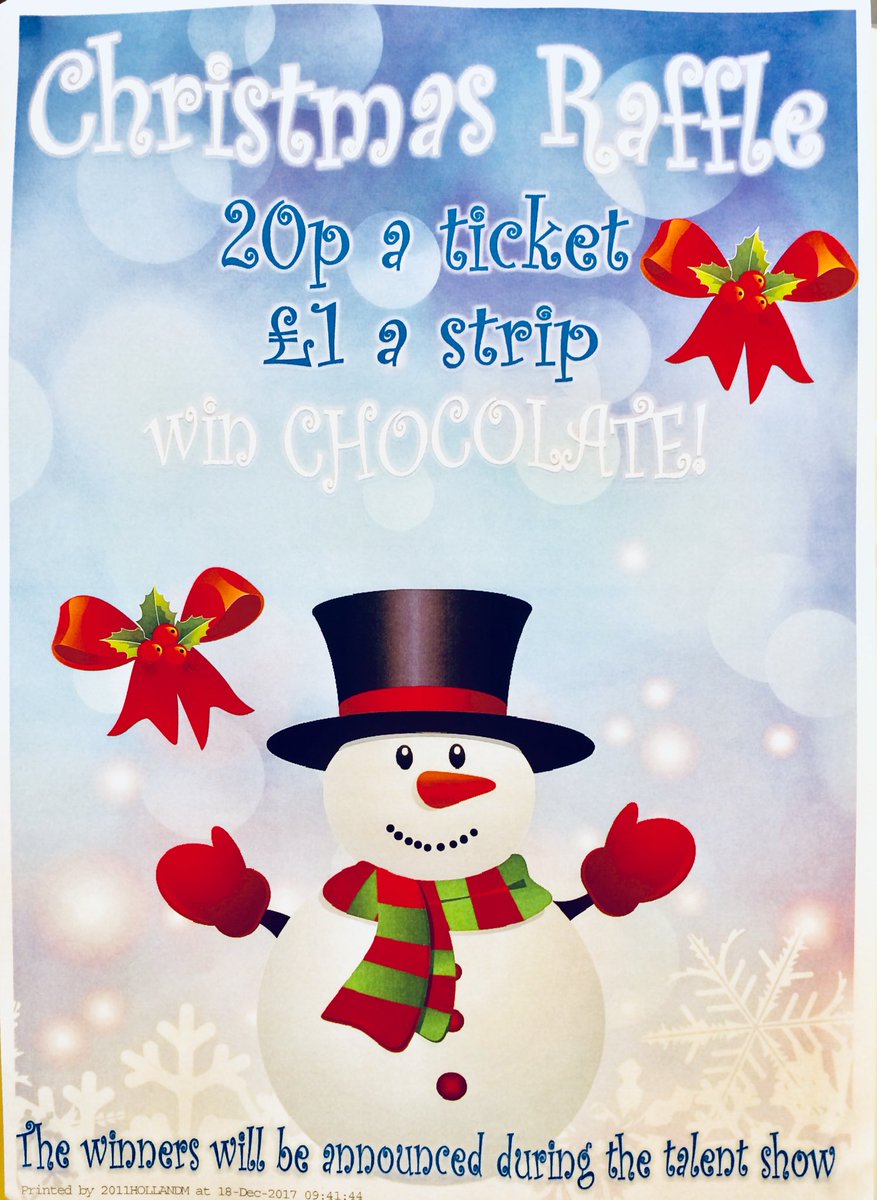 ABS_INTERACT's tweet photo. Buy a raffle ticket to enter our Christmas Raffle Draw to win PRIZES!! 20p a TICKET or £1 A STRIP TICKET- All money goes to @WaterAidUK https://t.co/XuI9YKlgpE