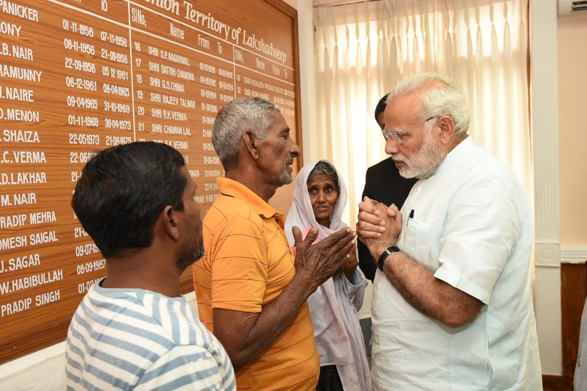 narendramodi's tweet photo. I am deeply touched by the courage the people of cyclone affected areas have shown in the face of adversity. https://t.co/klxEQVZxAY