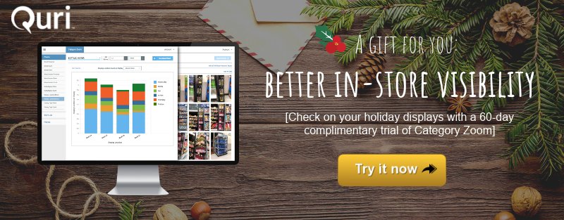quri's tweet photo. For the holidays, gift yourself better in-store visibility. https://t.co/Ak9F9o6kOl #instoremerchandising #retail #CPG #holidaydisplays https://t.co/UmN6Km1PVm
