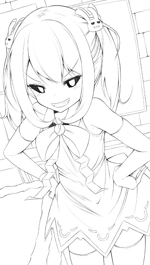 魔王のムスメ線画 