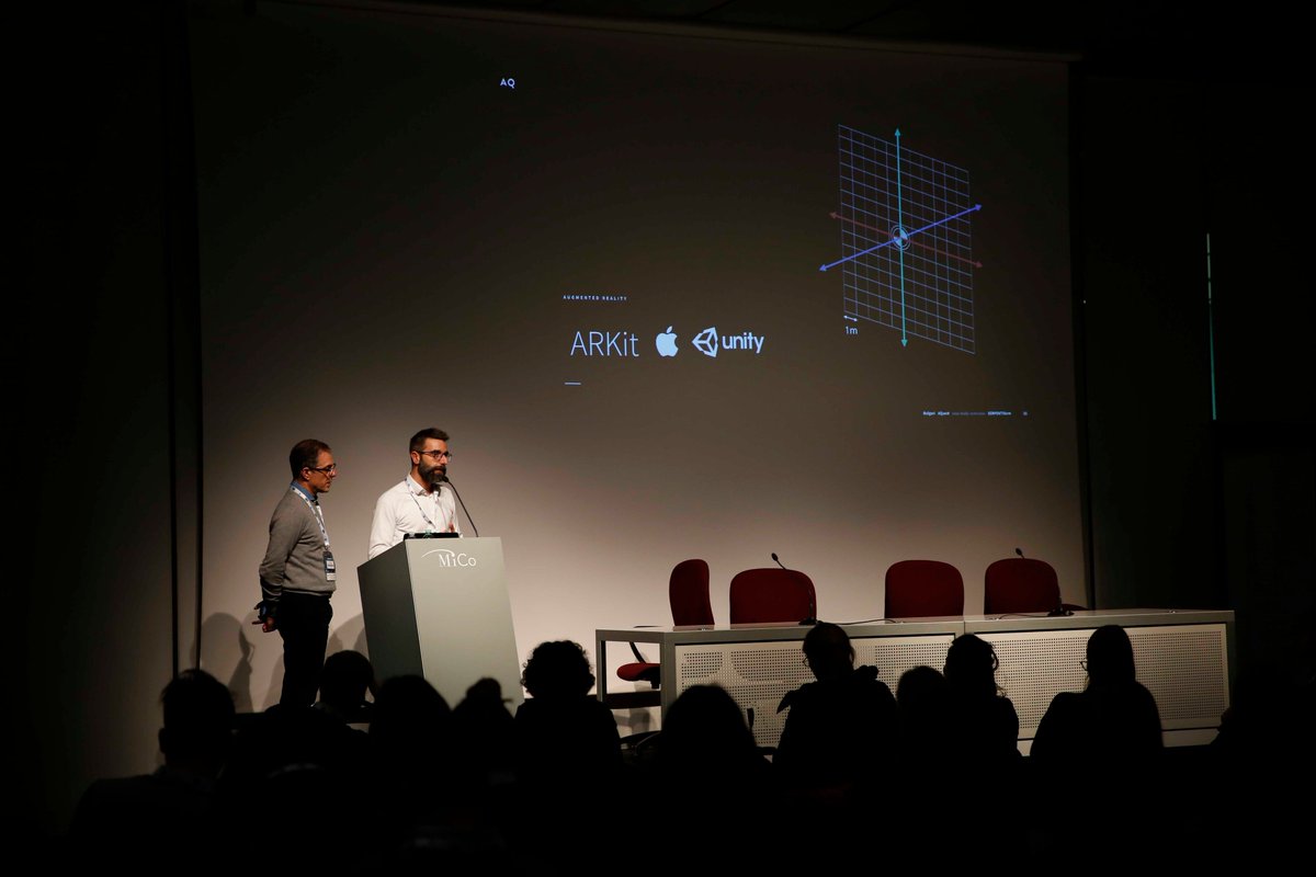 aquest's tweet photo. Thank You @IABItalia and the audience at MiCo, it was a great pleasure for us to be there to talk about #Serpentiform by @Bulgariofficial . #ARKit #Unity https://t.co/bTpLS0hhCn